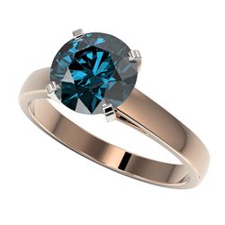5 ctw Fancy Black Diamond Solitaire Stud Earrings 10K White Gold