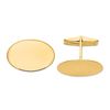 Image 1 : 14K Smooth Solid Oval Cuff Links