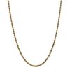 Image 1 : 14k Yellow Gold 3.5 mm Diamond Cut Rope Chain - 28 in.