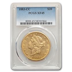1883-CC $20 Liberty Gold Double Eagle XF-45 PCGS