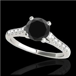 1 ctw Intense Blue Diamond Stud Earrings 10K White Gold