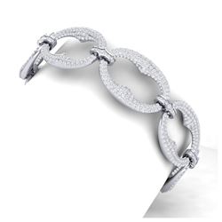 6.30 ctw Ruby & Diamond Ring 18K White Gold