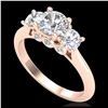 Image 1 : 2.51 ctw Intense Fancy Yellow Diamond Art Deco Ring 18K Rose Gold