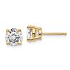 Image 1 : 14k Yellow Gold 2ct Cert Lab Grown Diamond 4-Prong Earring
