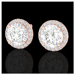 7 ctw Tanzanite & Diamond Heart Earrings 14K Rose Gold