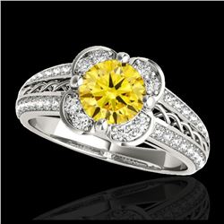 2.85 ctw H-SI/I Diamond Solitaire Halo Ring 10K Rose Gold