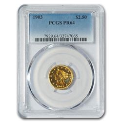 1903 $2.50 Liberty Gold Quarter Eagle PR-64 PCGS
