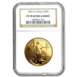 1992-W 1 oz Proof Gold American Eagle PF-70 NGC