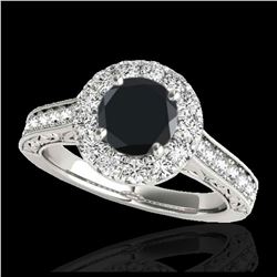 1.25 ctw VS Black Diamond Solitaire Ring 10K White Gold