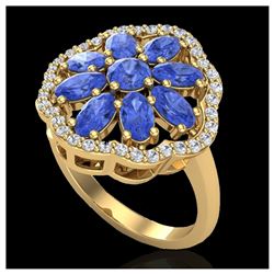 1.15 ctw SI Fancy Blue Diamond Halo Ring 10K White Gold