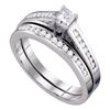 Image 1 : 10kt Yellow Gold Round Ruby Diamond Stackable Band Ring 1/4 Cttw