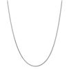 Image 1 : 14k White Gold 1.9 mm Round Diamond Cut Wheat Chain - 22 in.