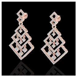 28.52 ctw Fancy Citrine & Diamond Halo Necklace 10K Rose Gold