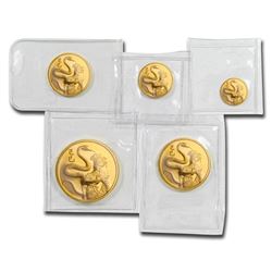 1989 Singapore 5-Coin Gold Singold Snake Proof Set