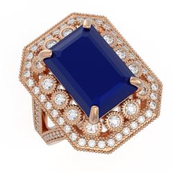 19.7 ctw Tanzanite & VS/SI Diamond Eternity Bracelet 10K Rose Gold