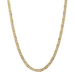 14k White Gold 5.25 mm Concave Anchor Chain - 20 in.