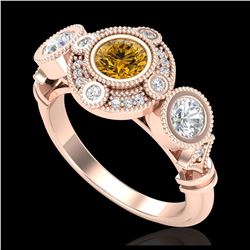 2.15 ctw SI/I Fancy Intense Yellow Diamond Ring 10K White Gold