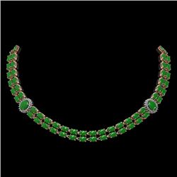 4.50 ctw Garnet & VS/SI Diamond Necklace 14K Rose Gold