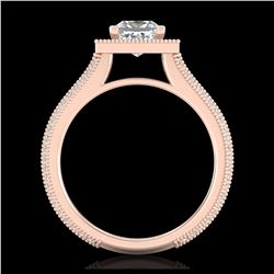 5 ctw Intense Blue Diamond Stud Earrings 10K Rose Gold
