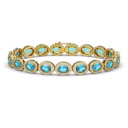 17.42 ctw Opal & Diamond Bracelet 14K Rose Gold