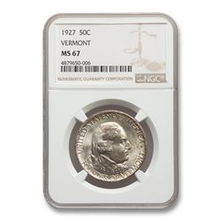 1927 Vermont Sesquicentennial Half Dollar Commem MS-67 NGC