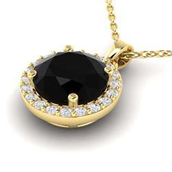 2.09 ctw Fancy Black Diamond Solitaire Ring 10K Rose Gold