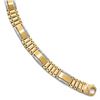 Image 1 : Men's 14k Two-tone Polished and Satin Bracelet - 8 in.