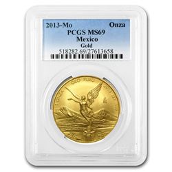 2013 Mexico 1 oz Gold Libertad MS-69 PCGS