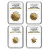 Image 1 : 2011-W 4-Coin Proof Gold American Eagle Set PF-70 NGC