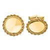 Image 1 : 14k Yellow Gold 1/10 oz Panda Polished Rope Bezel Cuff Links