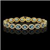 Image 1 : 27 ctw Green Tourmaline & VS/SI Diamond Bracelet 14K Yellow Gold