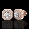 Image 2 : 5 ctw Intense Yellow Diamond Stud Earrings 10K Rose Gold