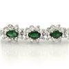 Image 2 : 30.05 ctw Emerald & Diamond Bracelet 14K Yellow Gold