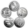 Image 1 : 2015 5-Coin 5 oz Silver ATB Set (America the Beautiful)