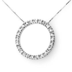 0.50 ctw VS/SI Cushion Diamond Necklace 18K Rose Gold