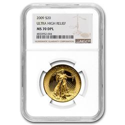 2009 Ultra High Relief Gold Double Eagle MS-70 DPL NGC