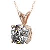 Image 2 : 3.88 ctw Blue Sapphire & Diamond Pendant 14K Yellow Gold