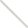 Image 1 : 14k White Gold 8 mm Beveled Curb Chain - 24 in.