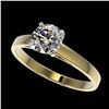 Image 1 : 2 ctw SI/I Fancy Intense Yellow Diamond Bypass Ring 10K White Gold