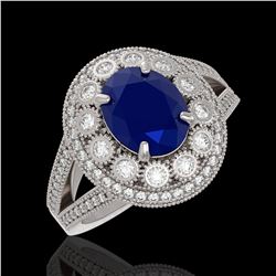 1.75 ctw SI Blue Diamond Solitaire Ring 10K White Gold