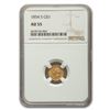 1854-S $1 Indian Head Gold AU-55 NGC