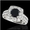 1.36 ctw Fancy Intense Blue Diamond Art Deco Ring 18K Rose Gold