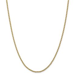 14k Yellow Gold 2.25 mm Parisian Wheat Chain - 30 in.