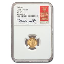 1904 Gold $1.00 Lewis & Clark MS-67 NGC