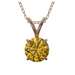 1.15 ctw VS/SI Diamond Art Deco Stud Necklace 14K Rose Gold