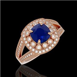 1.40 ctw SI/I Fancy Intense Yellow Diamond Ring 10K Rose Gold