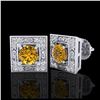 Image 2 : 2.15 ctw SI/I Fancy Intense Yellow Diamond Ring 10K White Gold