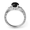 Image 2 : 1.03 ctw Intense Blue Diamond Ring 10K White Gold