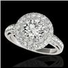 2.85 ctw SI Fancy Blue Diamond Halo Ring 10K White Gold