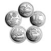 Image 1 : 2018 5-Coin 5 oz Silver ATB Set (America the Beautiful)
